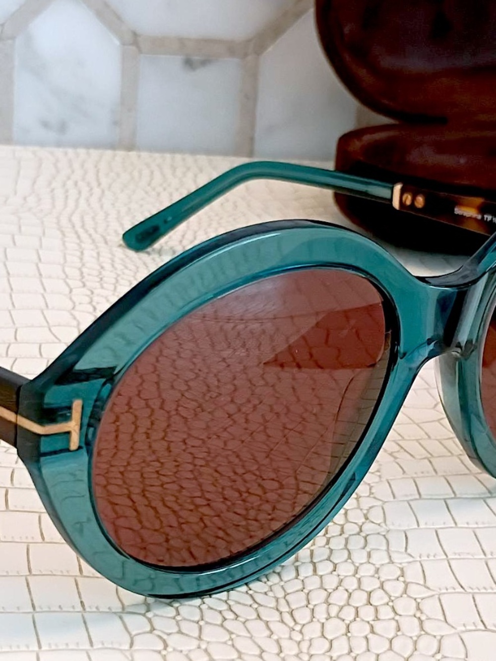 Tom Ford Seraphina FT1088 90E Transparent Blue Sunglasses - Picture 5 of 16